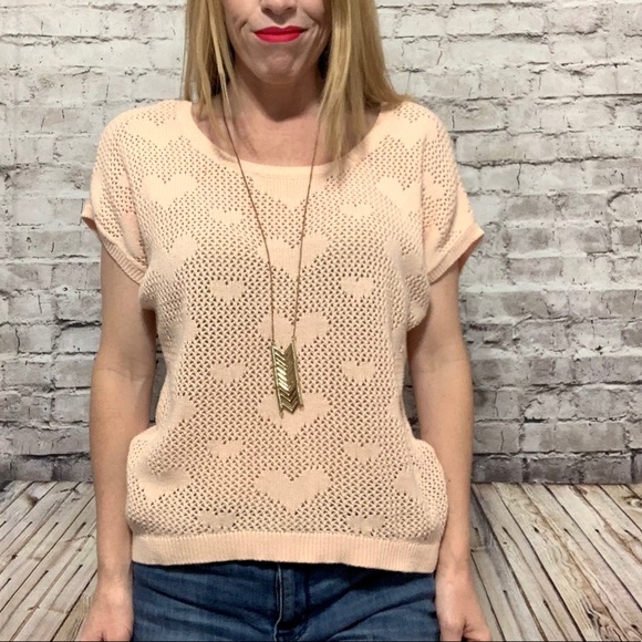 ‼️2B BEBE HEART KNIT SWEATER Size M‼️ - Picture 9 of 16
